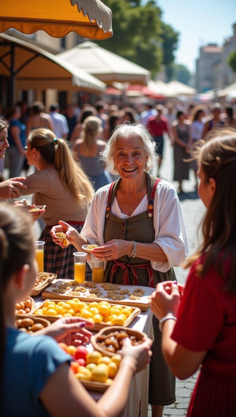 Διαφορετικά είδη ξηρών καρπών σε ένα μπολ με μέλι στο κέντρο.
